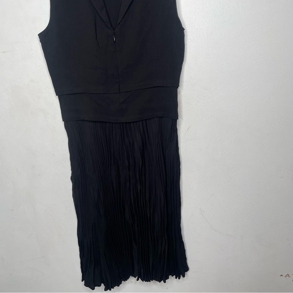 A.L.C. SLEEVELESS DRESS ETTA BLACK PLEATED - Picture 11 of 13